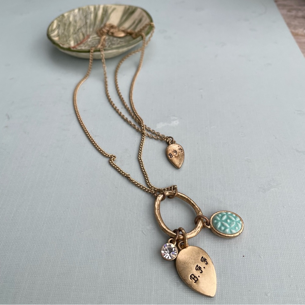 Zinc gold BFF necklace